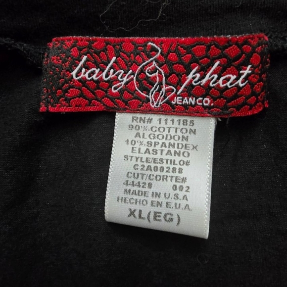 Baby Phat Black Tee with Gold Accents - Picture 4 of 4